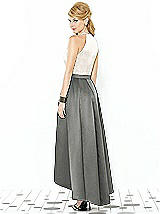 Rear View Thumbnail - Charcoal Gray & Ivory After Six Bridesmaid Dress 6718