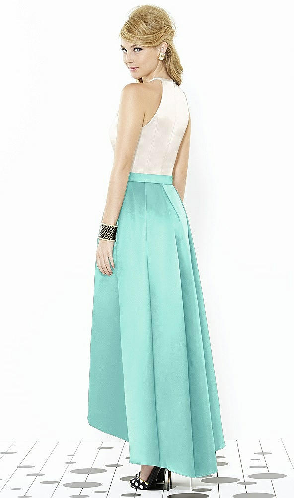 Back View - Coastal & Ivory After Six Bridesmaid Dress 6718