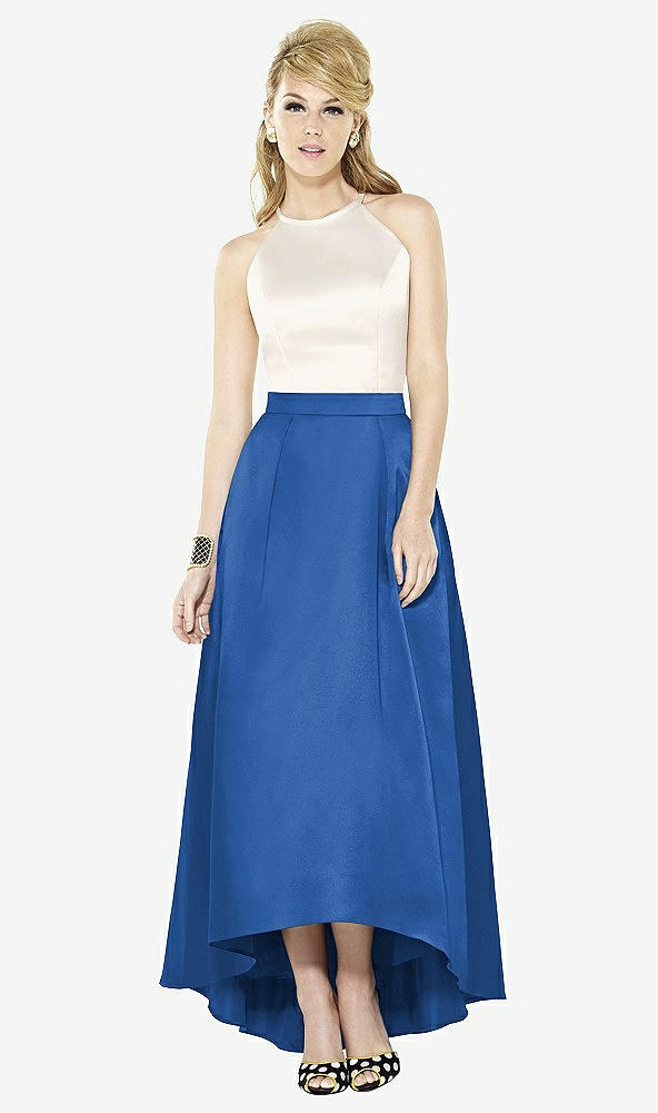 Front View - Lapis & Ivory After Six Bridesmaid Dress 6718