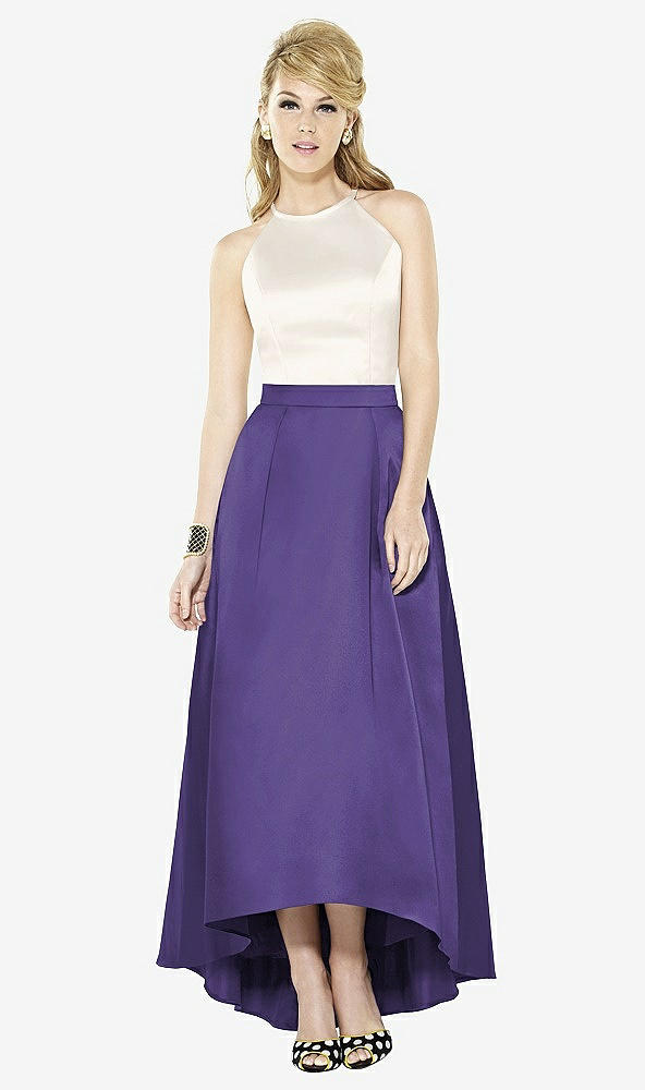 Front View - Regalia - PANTONE Ultra Violet & Ivory After Six Bridesmaid Dress 6718