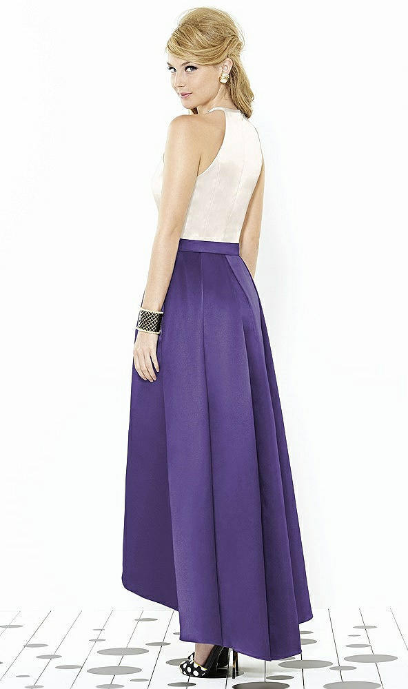 Back View - Regalia - PANTONE Ultra Violet & Ivory After Six Bridesmaid Dress 6718