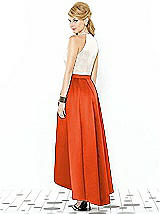 Rear View Thumbnail - Tangerine Tango & Ivory After Six Bridesmaid Dress 6718