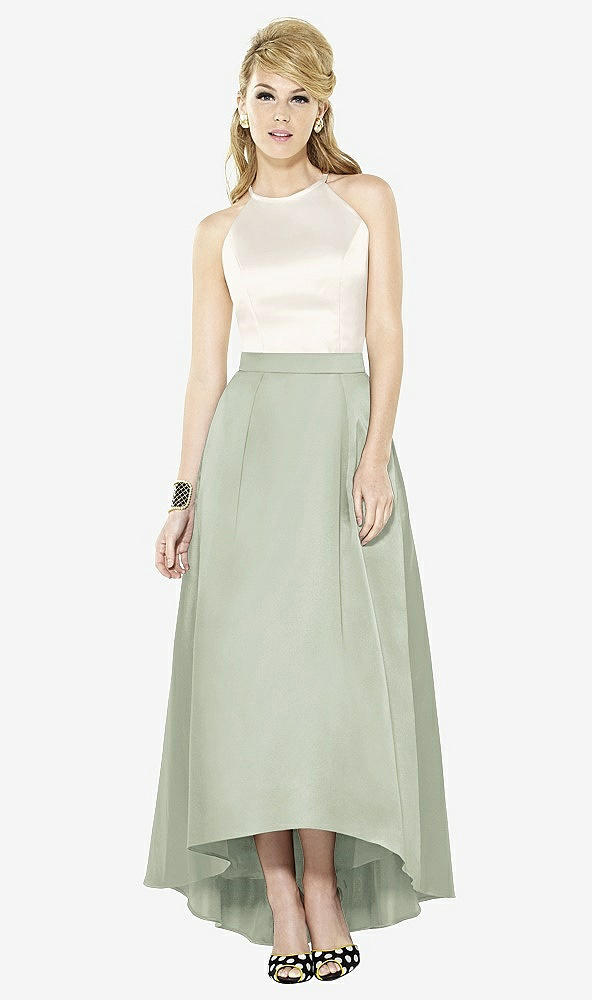 Front View - Celadon & Ivory After Six Bridesmaid Dress 6718