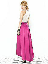 Rear View Thumbnail - Fuchsia & Ivory After Six Bridesmaid Dress 6718