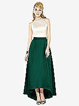 Front View Thumbnail - Hunter Green & Ivory After Six Bridesmaid Dress 6718