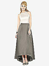 Front View Thumbnail - Mocha & Ivory After Six Bridesmaid Dress 6718