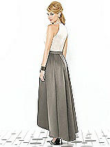 Rear View Thumbnail - Mocha & Ivory After Six Bridesmaid Dress 6718