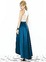 Rear View Thumbnail - Ocean Blue & Ivory After Six Bridesmaid Dress 6718