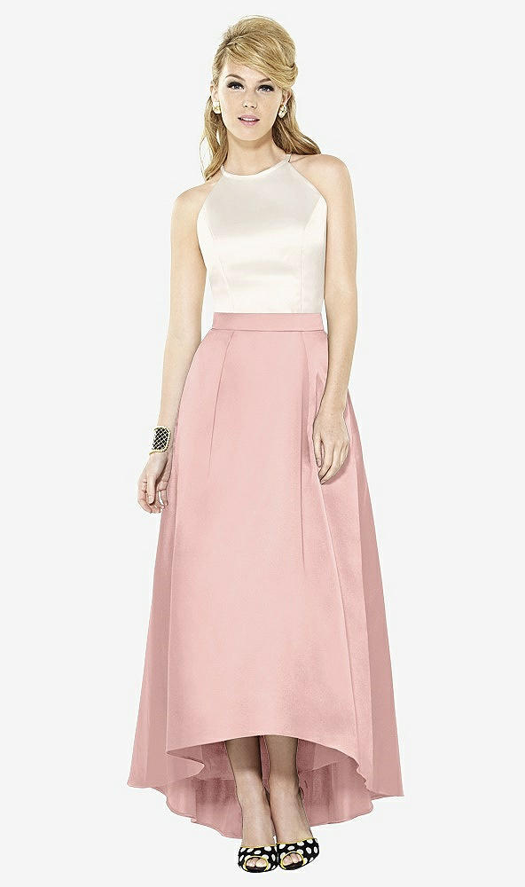 Front View - Rose - PANTONE Rose Quartz & Ivory After Six Bridesmaid Dress 6718