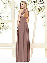 Rear View Thumbnail - Sienna Open-Back Shirred Halter Dress