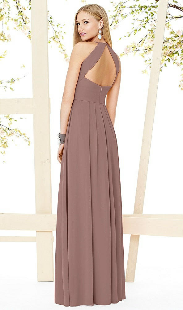 Back View - Sienna Open-Back Shirred Halter Dress