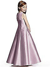 Rear View Thumbnail - Suede Rose Flower Girl Dress FL4041