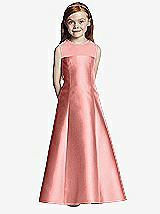 Front View Thumbnail - Apricot Flower Girl Dress FL4041