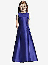 Front View Thumbnail - Electric Blue Flower Girl Dress FL4041