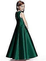 Rear View Thumbnail - Hunter Green Flower Girl Dress FL4041