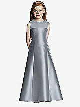 Front View Thumbnail - Platinum Flower Girl Dress FL4041