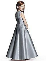 Rear View Thumbnail - Platinum Flower Girl Dress FL4041