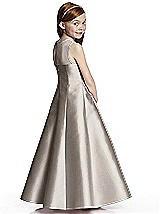 Rear View Thumbnail - Taupe Flower Girl Dress FL4041