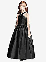 Front View Thumbnail - Black Flower Girl Style FL4042