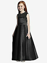 Front View Thumbnail - Black Flower Girl Style FL4043