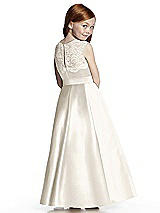 Rear View Thumbnail - Ivory Flower Girl Style FL4043