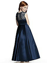 Rear View Thumbnail - Midnight Navy Flower Girl Style FL4043