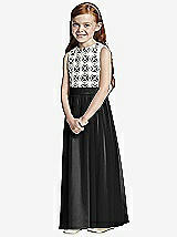 Front View Thumbnail - Black & Ivory Flower Girl Style FL4044