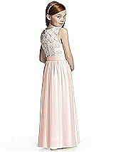 Rear View Thumbnail - Blush & Ivory Flower Girl Style FL4044