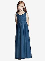 Front View Thumbnail - Dusk Blue Flower Girl Style FL4045