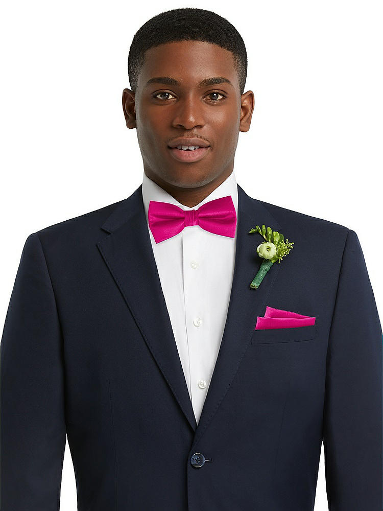 Front View - Think Pink Classic Yarn-Dyed Bow Ties by After Six