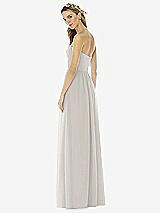 Alt View 2 Thumbnail - Oyster Strapless Draped Bodice Maxi Dress with Front Slits