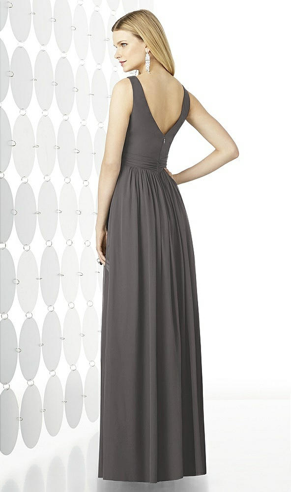 Back View - Caviar Gray After Six Bridesmaid Dress 6727