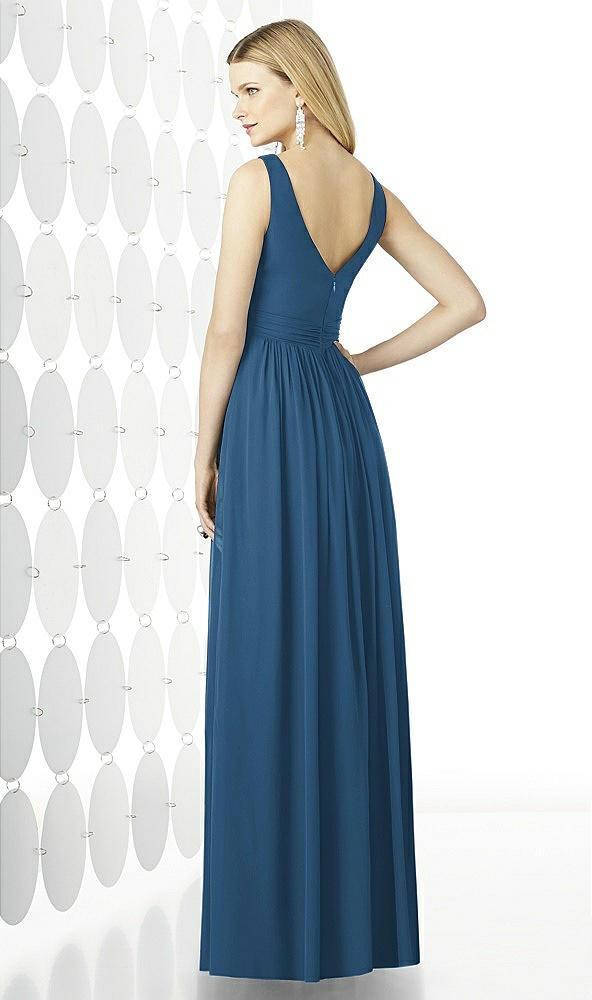 Back View - Dusk Blue After Six Bridesmaid Dress 6727