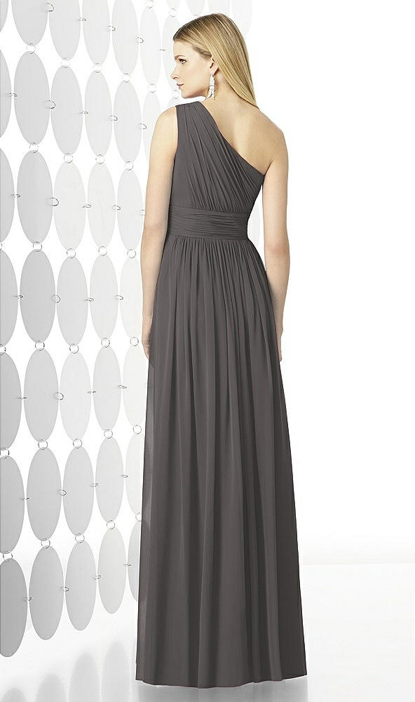 Back View - Caviar Gray After Six Bridesmaid Dress 6728