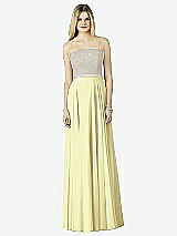 Front View Thumbnail - Butter Yellow & Oyster After Six Bridesmaid Dress 6732