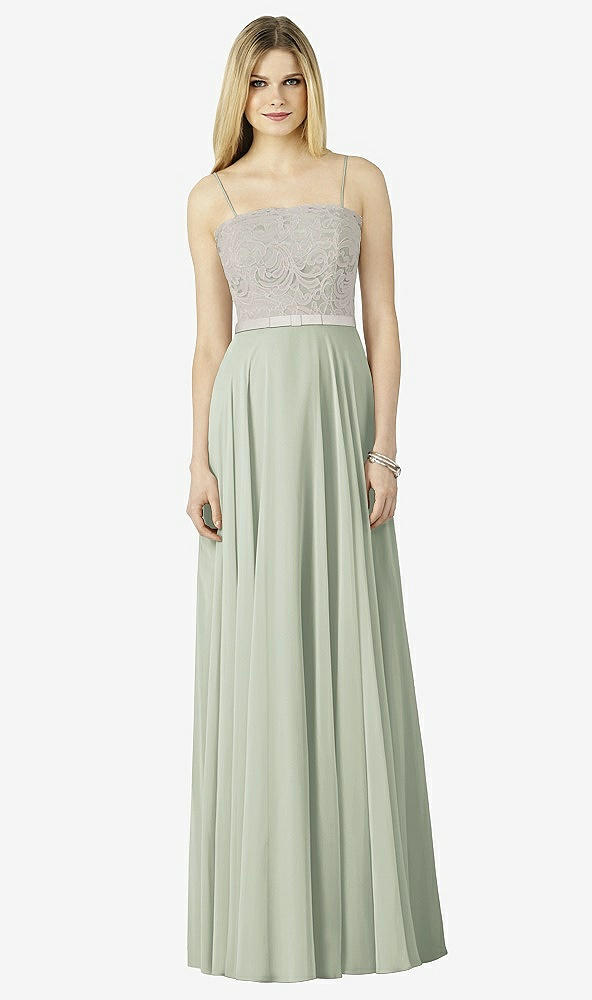 Front View - Celadon & Oyster After Six Bridesmaid Dress 6732