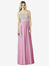 Front View Thumbnail - Powder Pink & Oyster After Six Bridesmaid Dress 6732