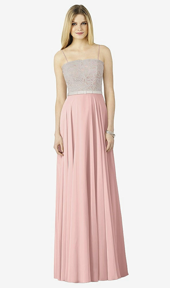 Front View - Rose - PANTONE Rose Quartz & Oyster After Six Bridesmaid Dress 6732