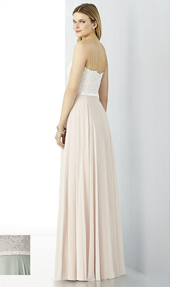 Back View - Willow Green & Oyster After Six Bridesmaid Dress 6732