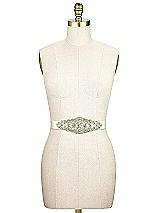 Rear View Thumbnail - Ivory Jackie - Vintage Medallion Bridal Sash