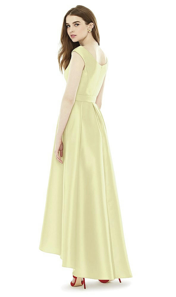 Back View - Butter Yellow Alfred Sung Bridesmaid Dress D722