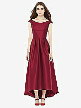 Front View Thumbnail - Burgundy Alfred Sung Bridesmaid Dress D722