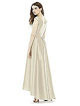 Rear View Thumbnail - Champagne Alfred Sung Bridesmaid Dress D722