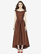 Front View Thumbnail - Cognac Alfred Sung Bridesmaid Dress D722