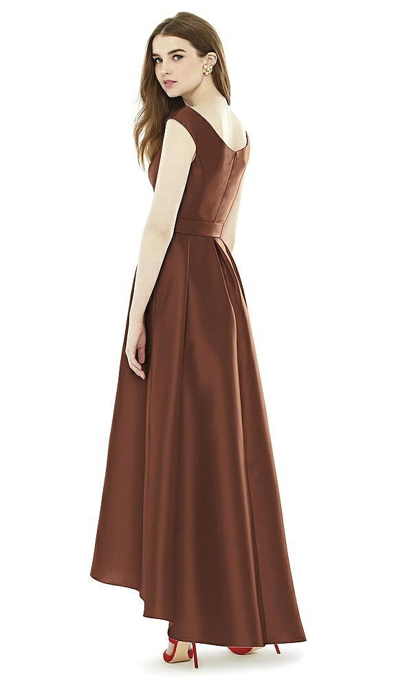 Back View - Cognac Alfred Sung Bridesmaid Dress D722