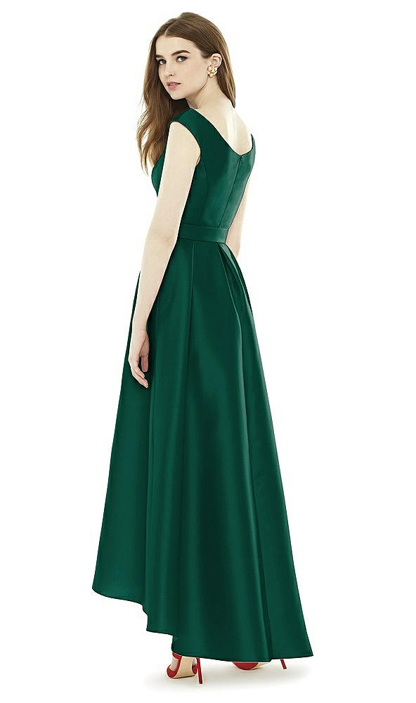 Back View - Hunter Green Alfred Sung Bridesmaid Dress D722