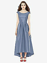 Front View Thumbnail - Larkspur Blue Alfred Sung Bridesmaid Dress D722