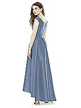 Rear View Thumbnail - Larkspur Blue Alfred Sung Bridesmaid Dress D722