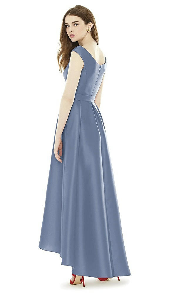 Back View - Larkspur Blue Alfred Sung Bridesmaid Dress D722