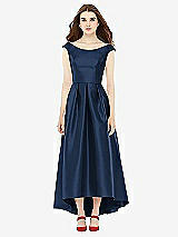 Front View Thumbnail - Midnight Navy Alfred Sung Bridesmaid Dress D722